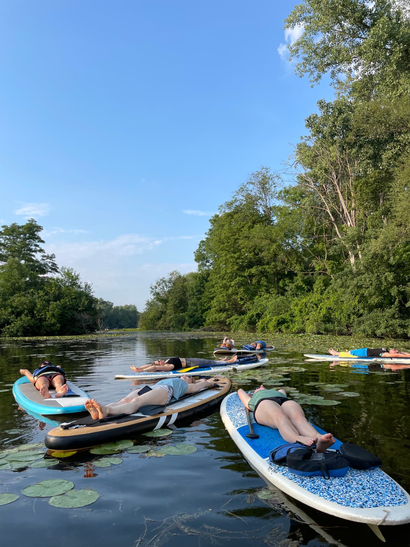 Paddleboard Pilates on the water